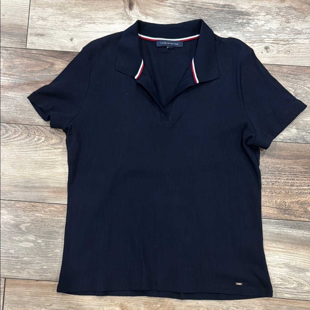 Tommy Hilfiger Navy Short Sleeve Polo Shirt
